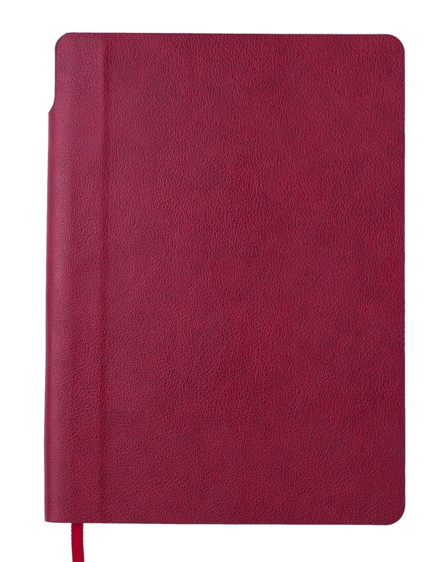 Записная книга блокнот Buromax FRESH A5 96 л клетка иск.кожа темно-красный (BM.295111-13)