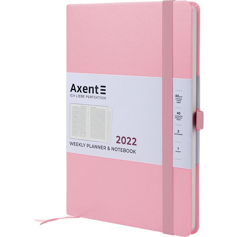 Еженедельник датированный 2022 Axent Prime Strong 145 x 210мм светло-розовый (8507-22-49-a)
