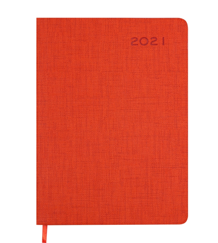 Ежедневник датированный 2022 Buromax TWEED LOGO2U A5 оранжевый 336 стр иск.кожа (BM.2193-11)