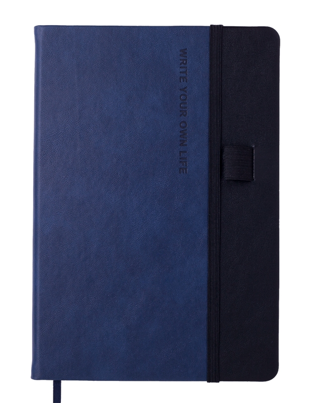 Записная книга блокнот Buromax RECORD A5 96 л точка иск.кожа синий (BM.295310-02)