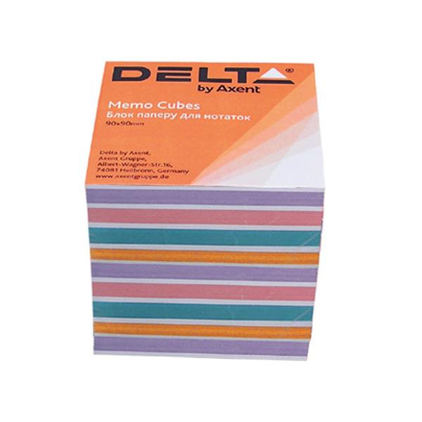 Блок бумаги для заметок непроклеенный Axent 90x90x80мм ассорти цветов D8025