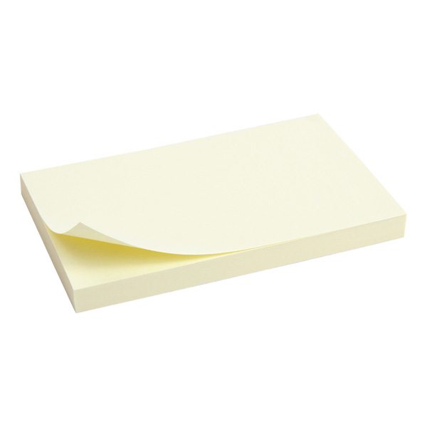 Блок бумаги для заметок липкий слой Axent 75x125мм 100л желтый 2316-01-A