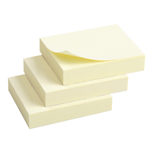 Блок бумаги для заметок липкий слой Axent 50x40мм 100л желтый 2311-01-A