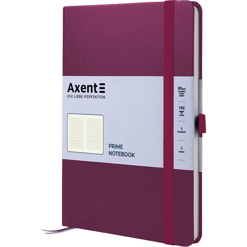 Записная книга блокнот Axent Partner Prime 145 x 210мм винный 96л клетка (8305-46-a)