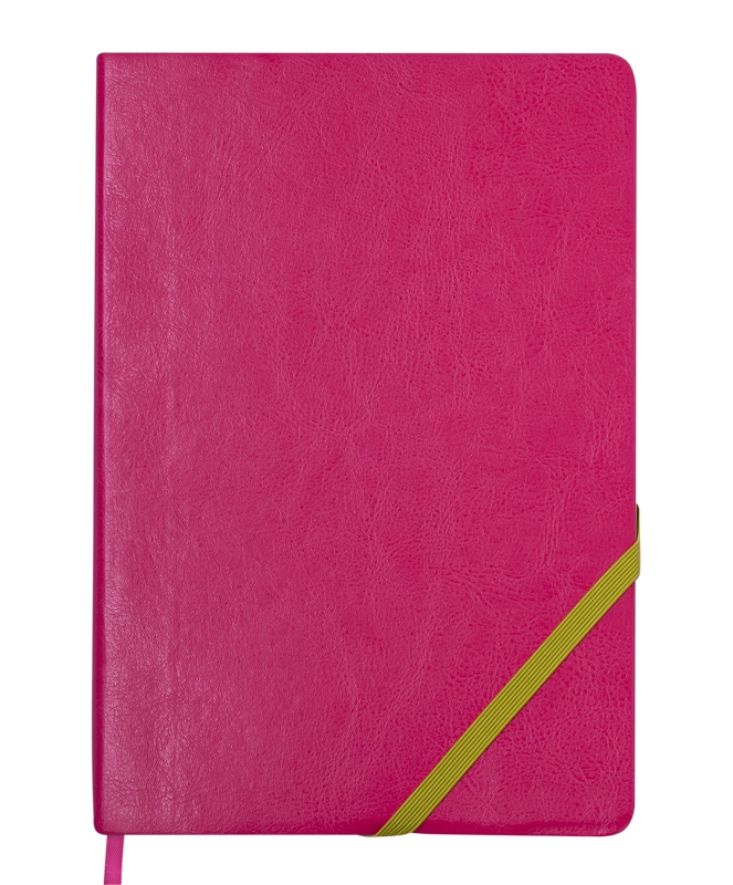Записная книга блокнот Buromax LOLLIPOP A5 96 л без разметки иск.кожа розовый (BM.295003-10)