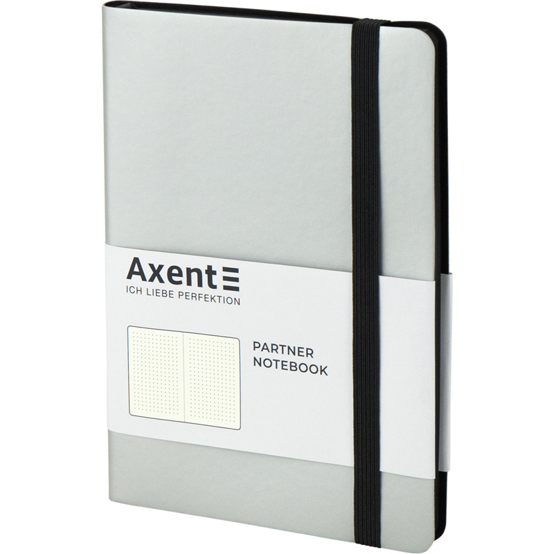 Записная книга блокнот Axent Partner Soft 125x195мм 96л точка,серебро (8312-34-A)
