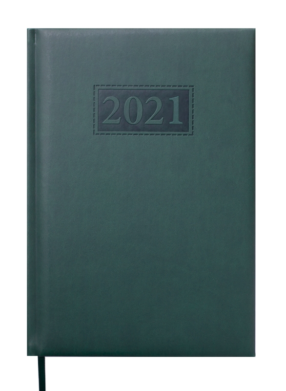 Ежедневник датированный 2022 Buromax GENTLE (Torino) LOGO2U A5 зеленый 336 стр иск.кожа/поролон (BM.2109-04)
