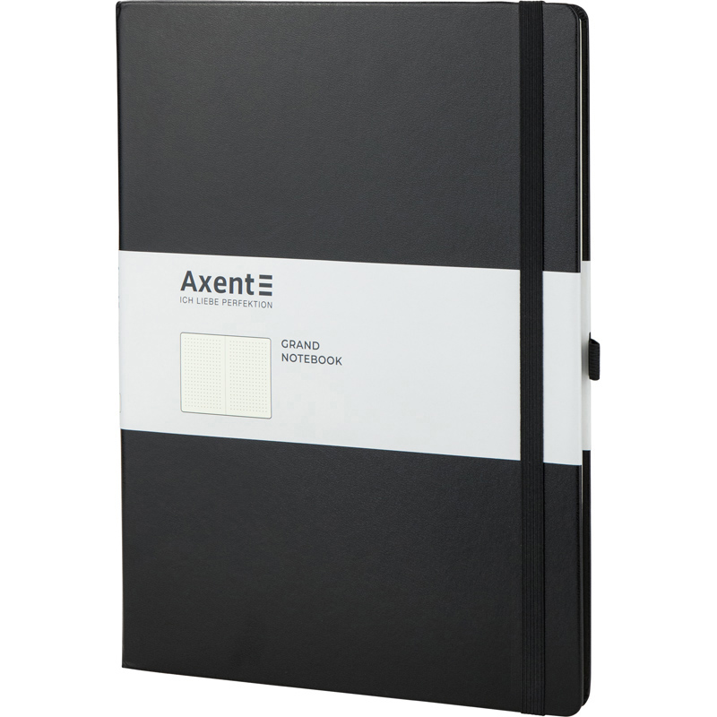 Записная книга блокнот Axent Partner Grand 210x295мм 100л точка,черный (8303-01-A)