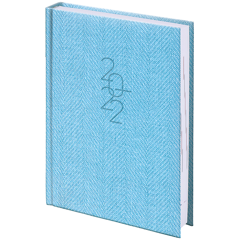 Ежедневник датированный 2022 Brunnen Tweed карманный голубой (73-736 31 332)