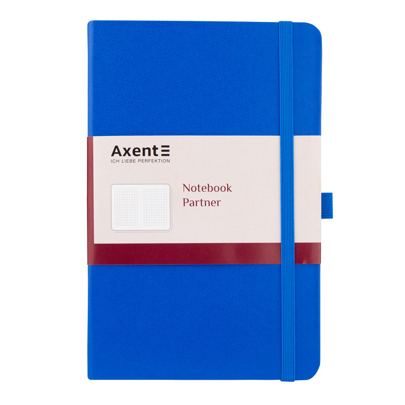 Записная книга блокнот Axent 125x195мм 96л клетка,голубой Partner 8201-07-a