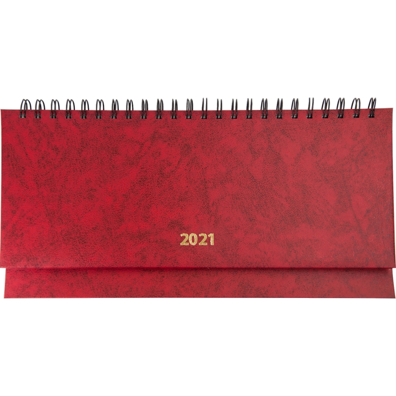 Еженедельник датированный 2022 Buromax BASE 320х120 мм красный 128 л бумвинил/поролон (BM.2599-05)