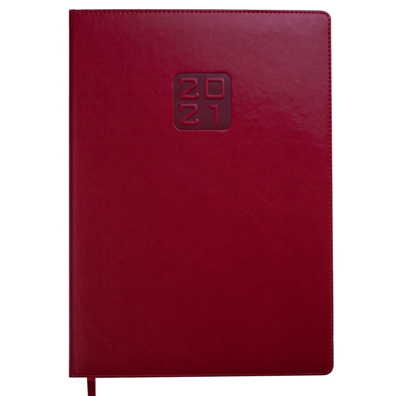Ежедневник датированный 2022 Buromax BRAVO(Soft) A4 красный 336 стр иск.кожа/поролон  (BM.2740-05)