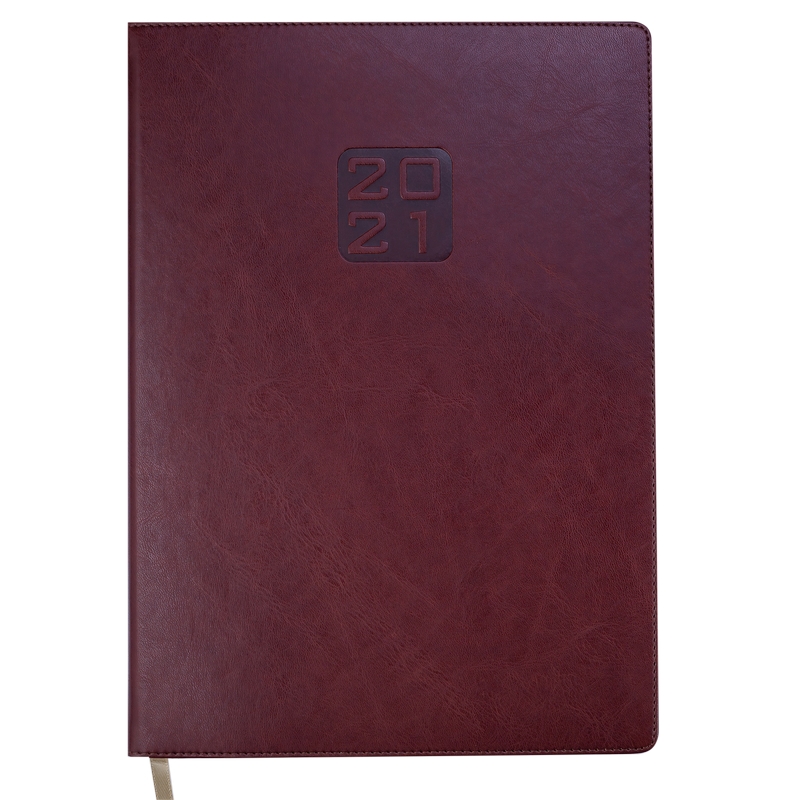 Ежедневник датированный 2022 Buromax BRAVO(Soft) A4 коричневый 336 стр иск.кожа/поролон  (BM.2740-25)