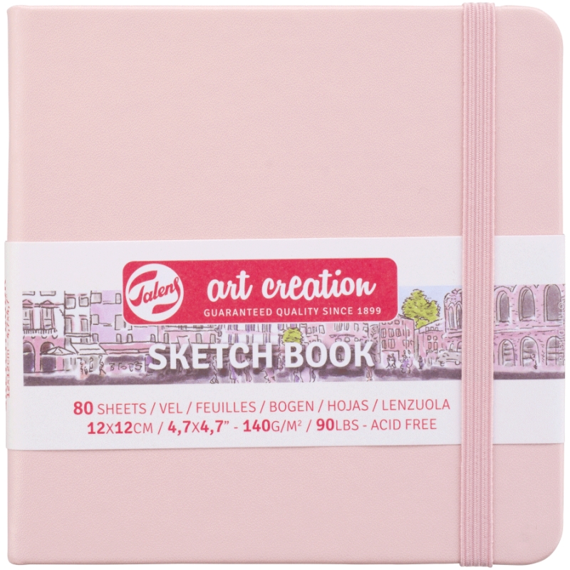 Скетчбук Royal Talens Art Creation блокнот для графики 12х12см 80л 140г/м бледно-розовый (8712079451622)