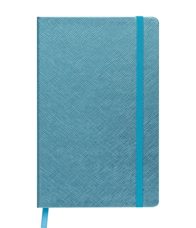 Записная книга блокнот Buromax INGOT 125x195 мм 80 л клетка иск.кожа голубой (BM.29912103-14)