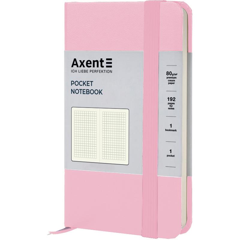 Записная книга блокнот Axent Partner 95 x 140мм светло-розовый 96л клетка (8301-49-a)