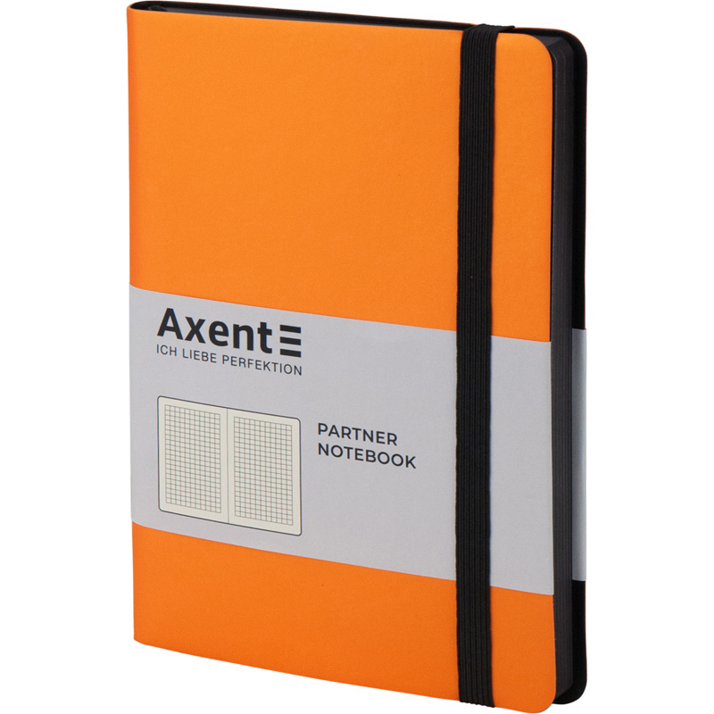 Записная книга блокнот Axent Partner Soft 125x195мм 96л клетка,оранжевый (8206-12-A)
